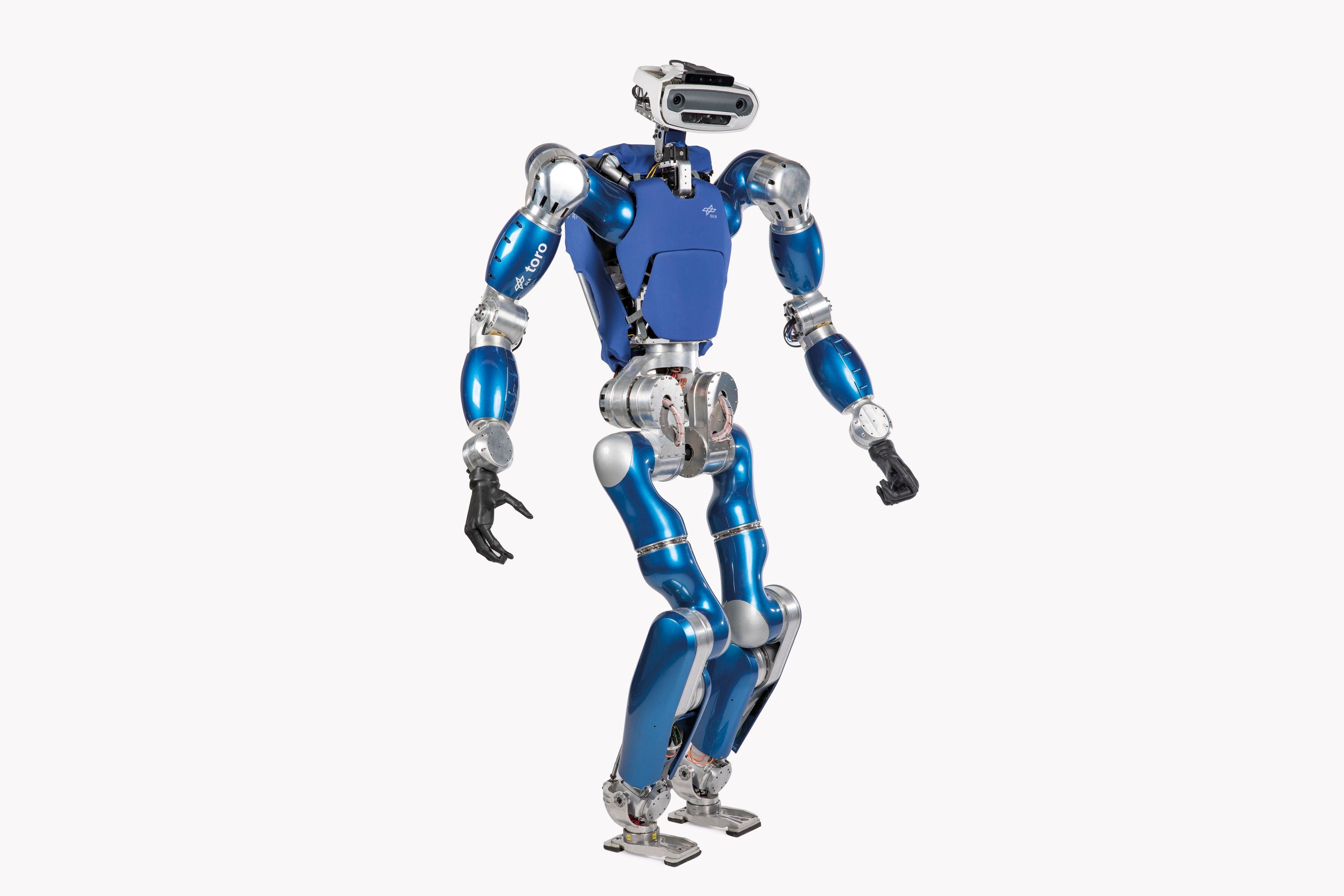 DLR TORO humanoid robot standing, front three-quarter view, vendor product photo